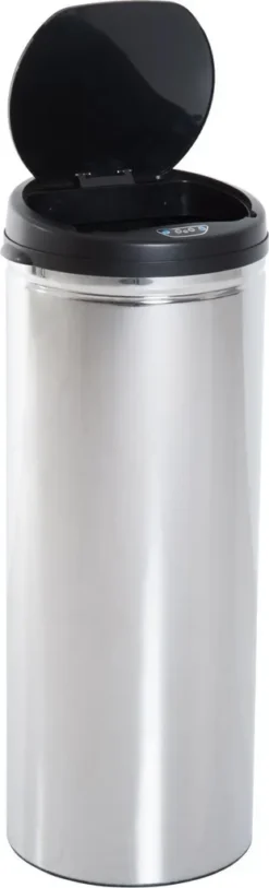 HOMCOM Edelstahl Automatik Sensor Mülleimer Abfalleimer IR Sensor Mit/ohne Inneneimer Rund 50 L
