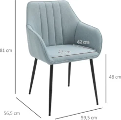 HOMCOM 2er Set Esszimmerstühle Essstühle Polsterstuhl Mit Atmungsaktivem Leinenbezug Wohnzimmerstuhl Sessel Küchenstuhl Mit Rückenlehne Armlehne Und Metallbeinen Leinen Blau 59,5 X 56,5 X 81 Cm 17 HOMCOM 2er Set Esszimmerstühle Essstühle Polsterstuhl Mit Atmungsaktivem Leinenbezug Wohnzimmerstuhl Sessel Küchenstuhl Mit Rückenlehne Armlehne Und Metallbeinen Leinen Blau 59,5 X 56,5 X 81 Cm -Homcom a40b2cf026a6695a76331db07f6089db