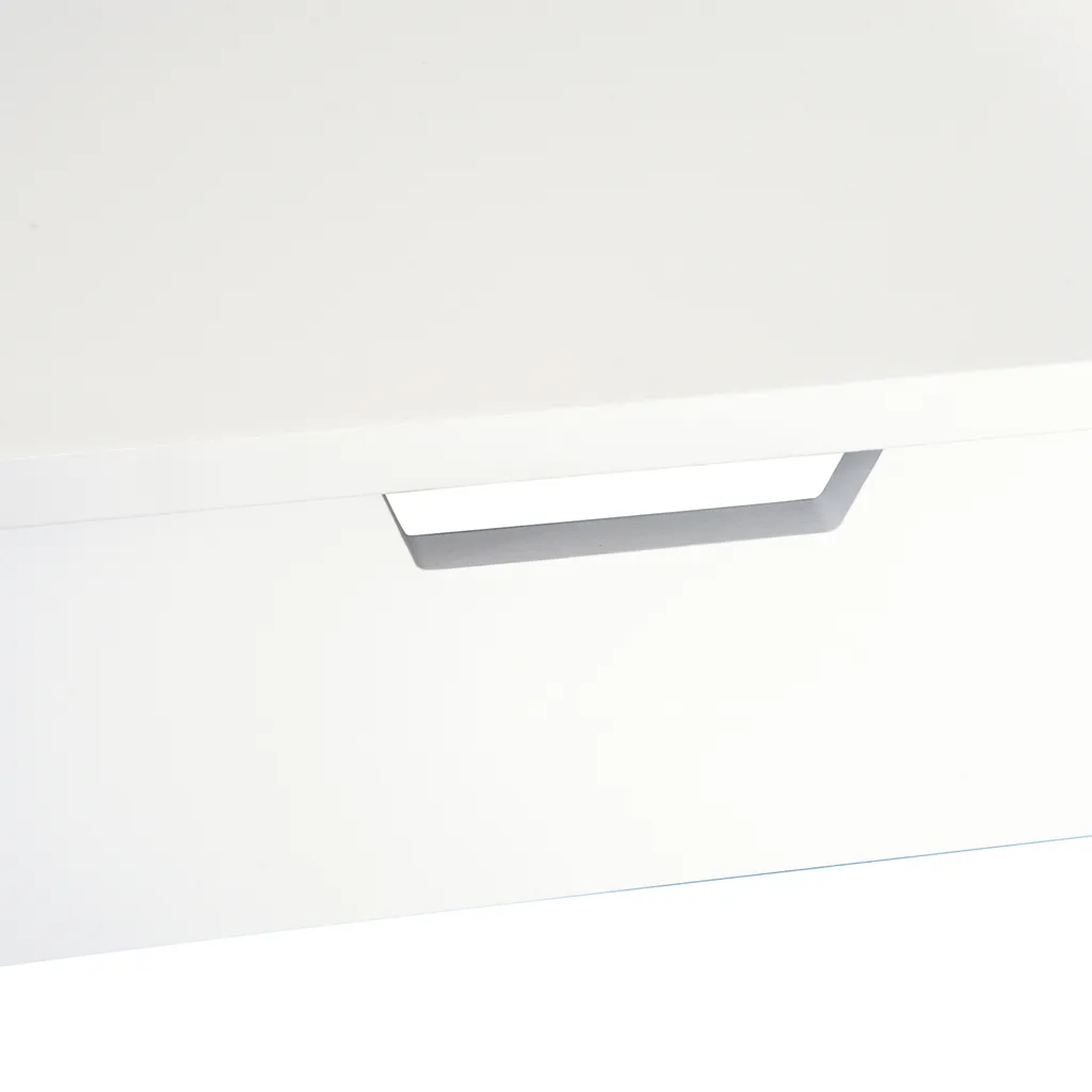 HOMCOM Schminktisch Frisiertisch Kosmetiktisch Mit Aufklappbarem Spiegel Holzfüße Weiß 60 X 50 X 85,5cm 11 HOMCOM Schminktisch Frisiertisch Kosmetiktisch Mit Aufklappbarem Spiegel Holzfüße Weiß 60 X 50 X 85,5cm – Bild 9