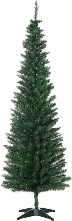 HOMCOM Weihnachtsbaum Tannenbaum Mit Kunststoffständer 390 Spitzen Grün Ø 55 X H180 Cm