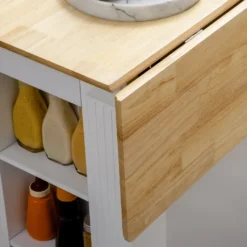 HOMCOM Kücheninsel, Sideboard Mit Erweiterbarer Arbeitsfläche, Küchenschrank Mit Schubladen, Gewürzregalen, Servierwagen Aus Holz Für Küche, Weiß, 108 X 78,4 X 84 Cm 19 HOMCOM Kücheninsel, Sideboard Mit Erweiterbarer Arbeitsfläche, Küchenschrank Mit Schubladen, Gewürzregalen, Servierwagen Aus Holz Für Küche, Weiß, 108 X 78,4 X 84 Cm -Homcom a80d963d906db63ac456518a8e357898