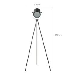 HOMCOM Stehlampe Vintage Design Standleuchte Retrodesign Tripod Stehleuchte Mit Ø15,5 Cm Lampenschirm 25W Für Schlafzimmer Esszimmer Sockel E27 Metall Schwarz Ø58 X 136 Cm 13 HOMCOM Stehlampe Vintage Design Standleuchte Retrodesign Tripod Stehleuchte Mit Ø15,5 Cm Lampenschirm 25W Für Schlafzimmer Esszimmer Sockel E27 Metall Schwarz Ø58 X 136 Cm -Homcom ab47a2e4a2f73b37b5f393787c96fe12
