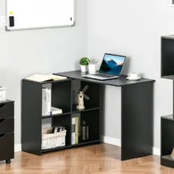 HOMCOM Eckschreibtisch Schreibtisch L-förmiger Schreibtisch Computertisch PC Laptop-Spieltisch Winkel Staufach Büro Schwarz 100 X 90 X 75 Cm 12 HOMCOM Eckschreibtisch Schreibtisch L-förmiger Schreibtisch Computertisch PC Laptop-Spieltisch Winkel Staufach Büro Schwarz 100 X 90 X 75 Cm -Homcom ad6aa13865836ced695b46333a5b6582