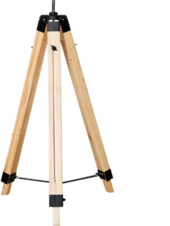 HOMCOM Stehlampe Stehleuchte Standleuchte Höhenverstellbar E27, Kiefer+Polyester, 65x65x99-143cm (Beige) -Homcom ae960bddf30879f155e4239a0420f073