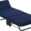 HOMCOM Gästebett Klappbar, 2-in-1 Klappbett Mit Rollen, Verstellbare Kopfteilhöhe, Stahl+Schaumstoff, Blau, 184 X 65 X 26 Cm 1 HOMCOM Gästebett Klappbar, 2-in-1 Klappbett Mit Rollen, Verstellbare Kopfteilhöhe, Stahl+Schaumstoff, Blau, 184 X 65 X 26 Cm -Homcom af5ad3f184aeaa72e6994f28193b30a5