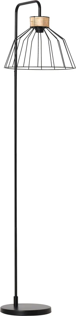 HOMCOM Stehlampe Standleuchte Retrodesign Vintage Standleuchte Sockel E27 Für Schlafzimmer Esszimmer 40W Retro Stehleuchte Metall Ratten Schwarz 44 X 34 X 154cm