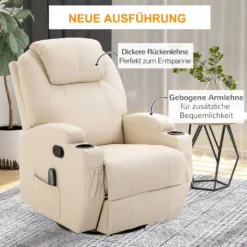 HOMCOM Massagesessel Relaxsessel Fernsehsessel Massagefunktion 5 Massage-Modi Liegefunktion Kunstleder Holz Metall Schaumstoff Cremeweiß 84 X 92 X 109 Cm 16 HOMCOM Massagesessel Relaxsessel Fernsehsessel Massagefunktion 5 Massage-Modi Liegefunktion Kunstleder Holz Metall Schaumstoff Cremeweiß 84 X 92 X 109 Cm -Homcom b0d8b9971c0dfd912e9008db0fe9689f
