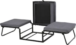 HOMCOM Gästebett Klappbar, 2-in-1 Klappbett Hocker, Verstellbare Kopfteilhöhe, Polyester+Stahl+Schaumstoff, Grau, 192 X 68 X 37 Cm -Homcom b710e812bd78c23d4286d1095d3fdfa0