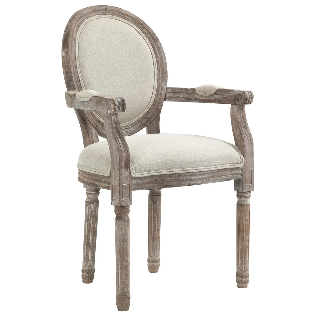 HOMCOM Esszimmerstuhl Retro-Design Küchenstuhl Mit Armlehnen Polsterstuhl Für Wohnzimmer Gummiholz Cremeweiß+ Helle Holzfarbe 56 X 55,5 X 96 Cm 3 HOMCOM Esszimmerstuhl Retro-Design Küchenstuhl Mit Armlehnen Polsterstuhl Für Wohnzimmer Gummiholz Cremeweiß+ Helle Holzfarbe 56 X 55,5 X 96 Cm