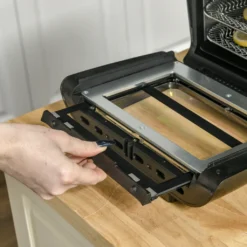 HOMCOM Heißluftfritteuse 11 L 1800W Mit 8 Menüs Zubehör Backofen Dehydrator Barbecue Für Gesundes ölfreies Fettarmes Kochen Stahl Schwarz 32 X 35,6 X 37,9 Cm 20 HOMCOM Heißluftfritteuse 11 L 1800W Mit 8 Menüs Zubehör Backofen Dehydrator Barbecue Für Gesundes ölfreies Fettarmes Kochen Stahl Schwarz 32 X 35,6 X 37,9 Cm -Homcom b8e1d76596491cf73d92458d1da7300c