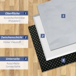 HOMCOM Flauschiger Teppich Kurzflor Anti-Rutsch Unterseite Für Wohnzimmer Schlafzimmer Modern Grau 160 X 230 Cm -Homcom bbeb30741cd260c3d08ce77032d94ae2