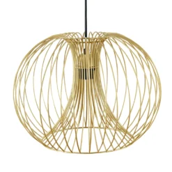 HOMCOM Hängeleuchte, Golde Moderne Deckenlampe, Deckenstrahler, E27, 40W, Küche, Bar, Wohnzimmer, Schlafzimmer, Stahl, Ø37 X 150H Cm (ohne Birne) -Homcom bdf22616e711f7d2cf37a4d3316b87c1