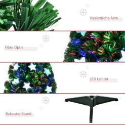 HOMCOM Weihnachtsbaum 0,9 M Christbaum Kunsttanne 90 Äste Mit LED-Lichtern Anti-Rutsch-Pads Zerlegbar Glasfaser-Farbwechsler PVC Metall Grün 45 X 45 X 90 Cm 17 HOMCOM Weihnachtsbaum 0,9 M Christbaum Kunsttanne 90 Äste Mit LED-Lichtern Anti-Rutsch-Pads Zerlegbar Glasfaser-Farbwechsler PVC Metall Grün 45 X 45 X 90 Cm -Homcom bea8f09b1f3ff8e4c74b2e9c4cee6f58