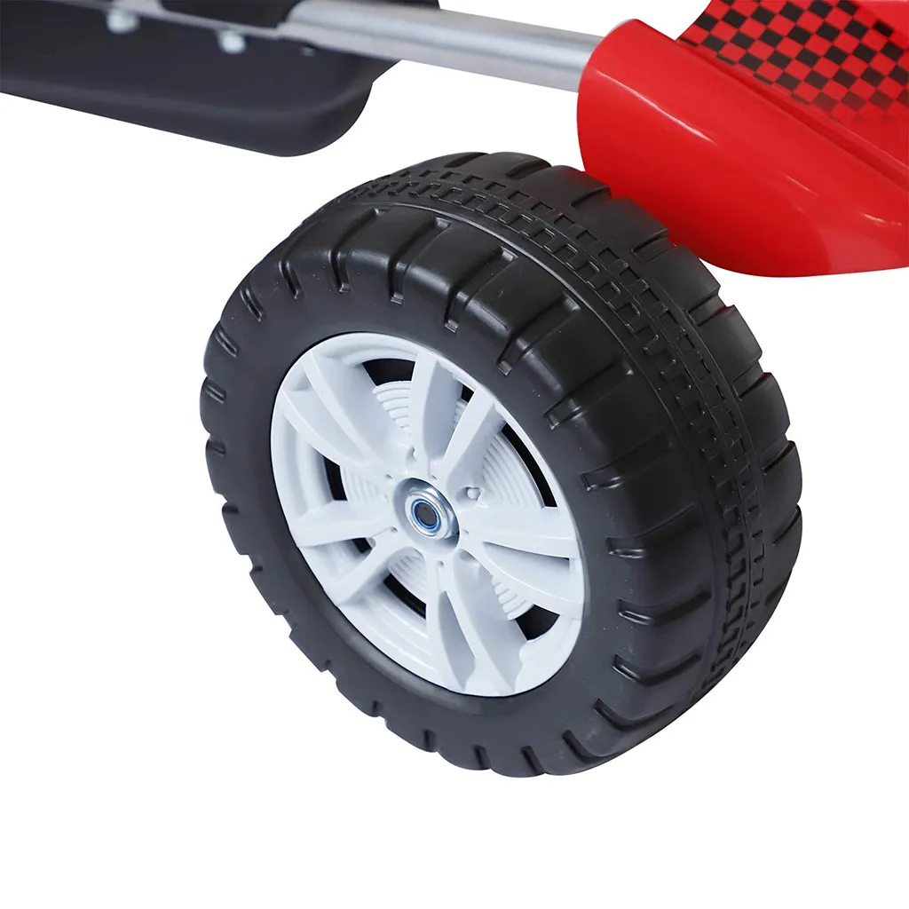 HOMCOM Go-Kart Für Kinder Tretfahrzeug Tretauto Kinderfahrzeug Mit Pedalen 4 Räder Metall + Kunststoff Rot Etwa 3 Jahre 11 HOMCOM Go-Kart Für Kinder Tretfahrzeug Tretauto Kinderfahrzeug Mit Pedalen 4 Räder Metall + Kunststoff Rot Etwa 3 Jahre – Bild 9