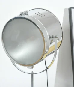 HOMCOM Stehlampe Stehleuchte Mit Dreibein Stativ Aus Holz 100-140 Cm Höhenverstellbar Mit 180° Drehbarem Lampenkopf Caféleuchte Studiolampe Industrial Design Tripod Lampe 40W Weiß Stahl Kiefernholz -Homcom c2036df1373538a74b126f76e821bfa8