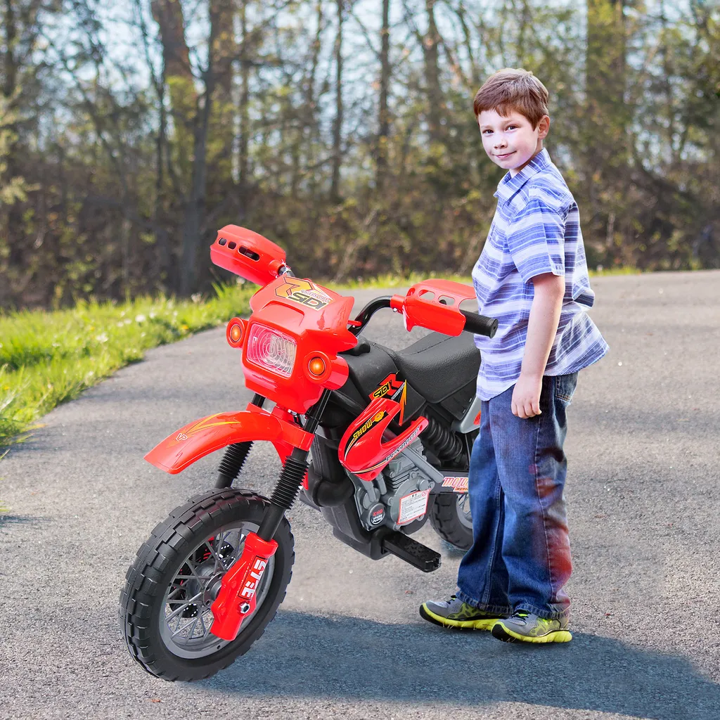 HOMCOM Kinderauto Kinderwagen Elektroauto Kinderfahrzeug Kindermotorrad Quad Elektroquad Kinderquad Elektromotorrad (Motorrad/rot) 4 HOMCOM Kinderauto Kinderwagen Elektroauto Kinderfahrzeug Kindermotorrad Quad Elektroquad Kinderquad Elektromotorrad (Motorrad/rot) – Bild 2