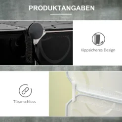 HOMCOM Kleiderschrank DIY Regalsystem 20 Würfel Schrank Mit 2 Kleiderstange Steckregal Garderobenschrank Mit Tür Kunststoff Weiß+Schwarz 145 X 47 X 196 Cm -Homcom c6610b9f23b5f142b09e1a580be91923