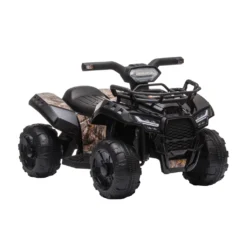 HOMCOM Mini Elektro-Quad Kinder Elektro ATV Kinderwagen Kinderfahrzeug Kindermotorrad Elektroquad Für 18-36 Monate Kinder Metall PP-Kunststoff Schwarz 70 X 42 X 45 Cm