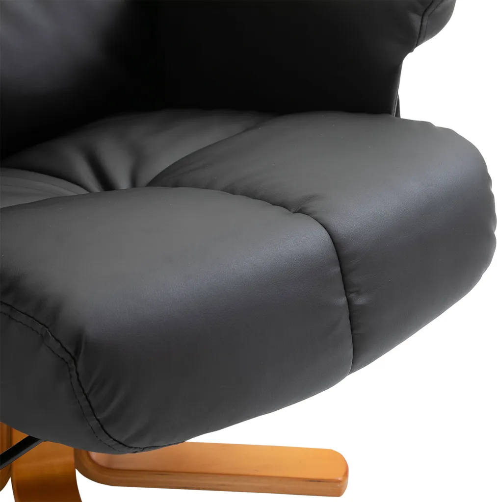 HOMCOM Massagesessel Mit Fußhocker Relaxsessel Fernsehsessel TV Sessel 145°-Neigung Kunstleder Schwarz 80 X 86 X 99 Cm 10 HOMCOM Massagesessel Mit Fußhocker Relaxsessel Fernsehsessel TV Sessel 145°-Neigung Kunstleder Schwarz 80 X 86 X 99 Cm – Bild 8