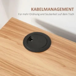 HOMCOM Eckschreibtisch Schreibtisch Computertisch Winkel Staufach Büro Walnuss 136,2 X 130,4 X 72cm -Homcom c9705ee0f6ab03e56863f7281817d4c0