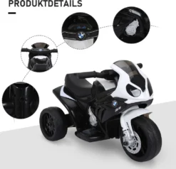 HOMCOM Elektro Kindermotorrad Kinderfahrzeug Lizensiert Von BMW S1000RR Elektro-Dreirad Mit Akku Stahl Schwarz 66 X 37 X 44 Cm 17 HOMCOM Elektro Kindermotorrad Kinderfahrzeug Lizensiert Von BMW S1000RR Elektro-Dreirad Mit Akku Stahl Schwarz 66 X 37 X 44 Cm -Homcom cb3b12287e9e8d0909b2d3a87fbfe952
