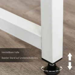 HOMCOM Schreibtisch Für Arbeitszimmer Computertisch Bürotisch Heimbüro Modernes Design Spanplatte Metall Natur 120 X 60 X 75 Cm -Homcom cc3f8dcc6f720b4814de3c151546db82