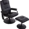 HOMCOM Massagesessel Relaxsessel Fernsehsessel TV Sessel Mit Massagefunktion Inkl. Hocker Kunstleder Schwarz 77 X 84 X 95 Cm -Homcom cd83d8919303cfb145f18a3ed606d6a6