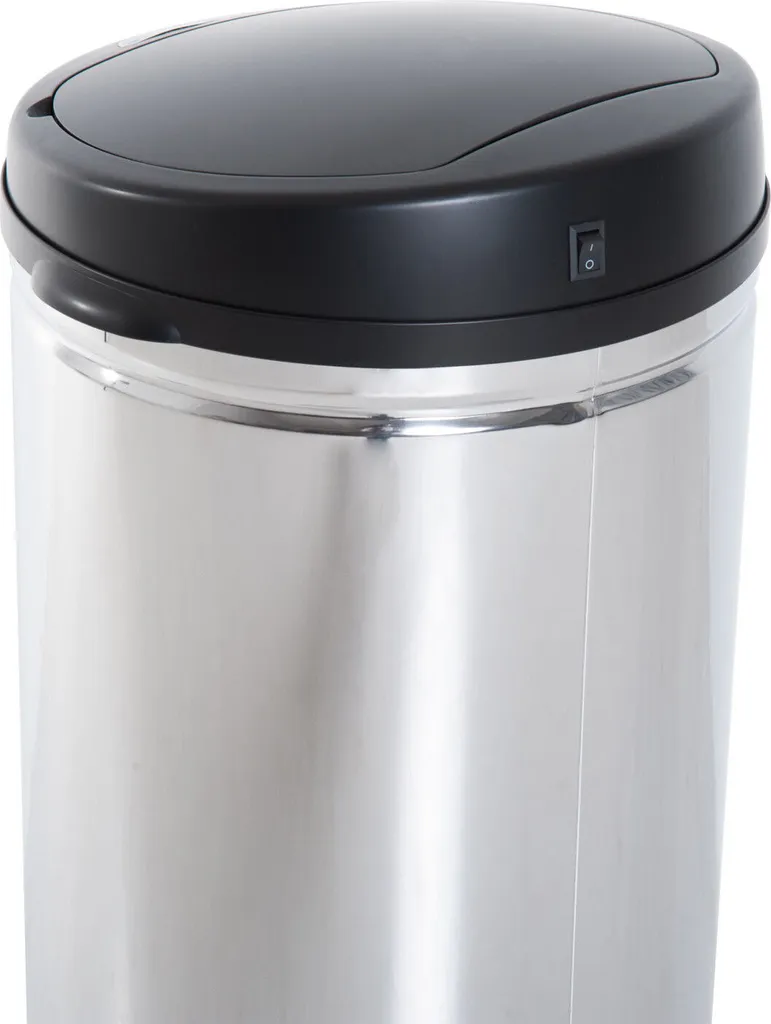 HOMCOM Edelstahl Automatik Sensor Mülleimer Abfalleimer IR Sensor Mit/ohne Inneneimer Rund 50 L 11 HOMCOM Edelstahl Automatik Sensor Mülleimer Abfalleimer IR Sensor Mit/ohne Inneneimer Rund 50 L – Bild 9