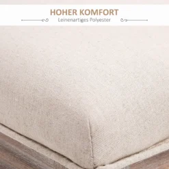 HOMCOM Esszimmerstuhl Küchenstuhl Polsterstuhl In Leinen-Optik Wohnzimmerstuhl Mit Rückenlehne Aus Rattan Vintage Retro Beige 50 X 54,5 X 97 Cm -Homcom cf6dd5fa1e515fb6d675d9f0aa867be6