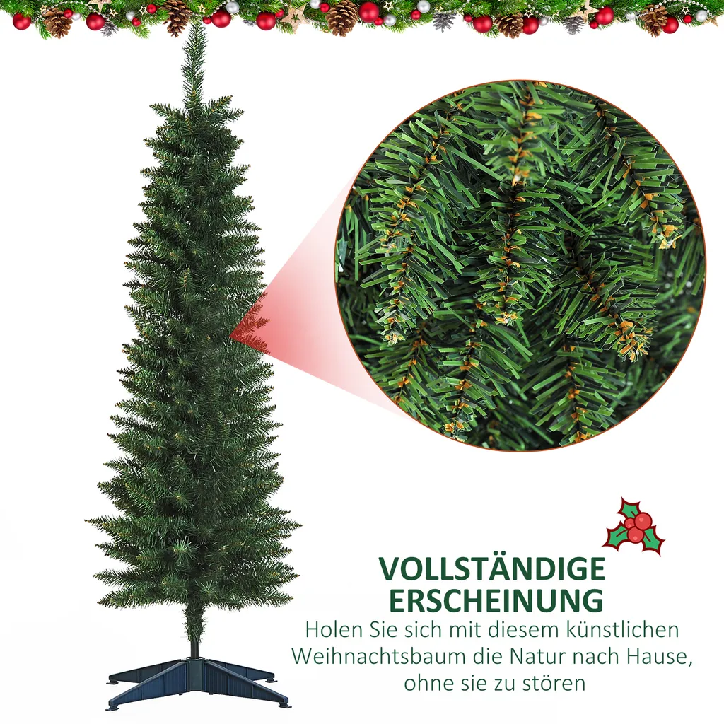 HOMCOM Weihnachtsbaum 1,5 M Christbaum Kunsttanne 294 Äste Zerlegbar PVC Grün ∅46 X 150 Cm 8 HOMCOM Weihnachtsbaum 1,5 M Christbaum Kunsttanne 294 Äste Zerlegbar PVC Grün ∅46 X 150 Cm – Bild 6