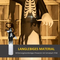 HOMCOM Halloween Deko Geister Skelett Aufblasbares Gespenst Mit Weißen LEDs Geist Halloween Lichter Mit Gebläse 140 X 105 X 270 Cm 15 HOMCOM Halloween Deko Geister Skelett Aufblasbares Gespenst Mit Weißen LEDs Geist Halloween Lichter Mit Gebläse 140 X 105 X 270 Cm -Homcom d219de97becc9c0ffef88faf270f15dc