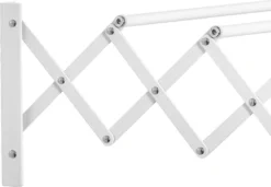 HOMCOM Wandtrockner Wäscheständer Für Wandmontage Ausziehbar Standtrockner Platzsparender Wäschetrockner Gesamttrockenlänge 57,5cm Für Drinnen Und Draußen Metall Weiß 63,5 X 60 X 20 Cm -Homcom d4c08fc465e69490b7678943e38a5680