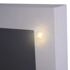 HOMCOM LED Schmuckschrank Mit Spiegel Spiegelschrank Standspiegel Schmuckregal Spiegel Verstellbar Cremeweiß 136 Cm Hoch -Homcom d5cccf08fae1b0c8753036b6f9fb828a