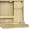 HOMCOM Wandtisch Wandklapptisch Schreibtisch Mit Stauraum Klappbarer Laptoptisch Computertisch Bürotisch Esstisch Modernes Design Spanplatte Naturholz 60 X 21,5 X 50 Cm -Homcom d77d6d678d7300d6be6374e4f5bee508