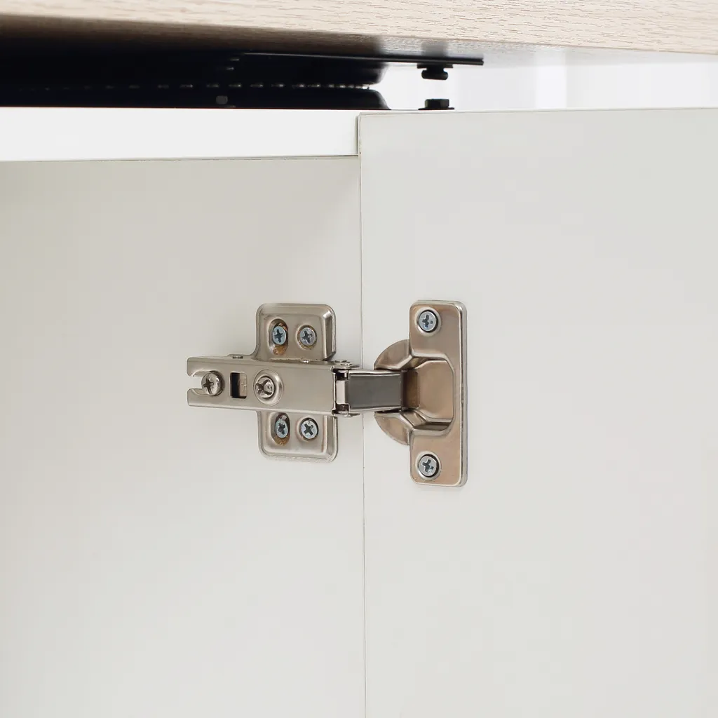 HOMCOM Eckschreibtisch, 360° Drehbarer Arbeitstisch, L-förmiger Schreibtisch Mit Schrank Und Schubladen, Computertisch, Platzsparender Bürotisch, Weiß+Eiche, 118 X 97 X 75 Cm 11 HOMCOM Eckschreibtisch, 360° Drehbarer Arbeitstisch, L-förmiger Schreibtisch Mit Schrank Und Schubladen, Computertisch, Platzsparender Bürotisch, Weiß+Eiche, 118 X 97 X 75 Cm – Bild 9