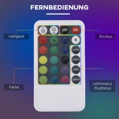 HOMCOM LED Stehlampe, 4 Modi Dimmbare Stehleuchte, 12 W Wohnzimmerlampe, RGB Standleuchte Mit 16 Farbwechsel, Fernbedienung Für Schlafzimmer, Spielraum Ø15 X 104 Cm -Homcom d8d233b2c08648123745087f9cc6b775