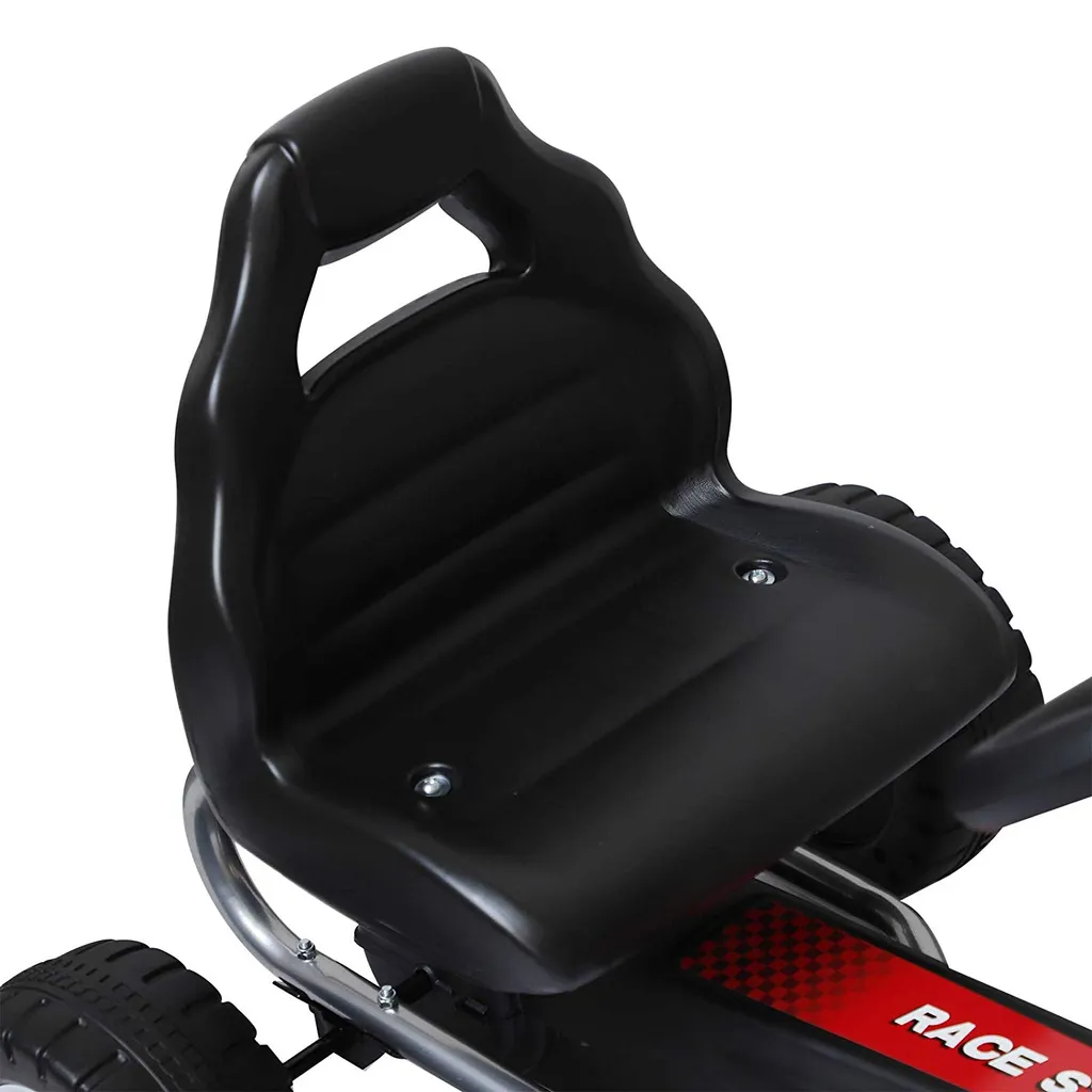 HOMCOM Go-Kart Für Kinder Tretfahrzeug Tretauto Kinderfahrzeug Mit Pedalen 4 Räder Metall + Kunststoff Rot Etwa 3 Jahre 10 HOMCOM Go-Kart Für Kinder Tretfahrzeug Tretauto Kinderfahrzeug Mit Pedalen 4 Räder Metall + Kunststoff Rot Etwa 3 Jahre – Bild 8