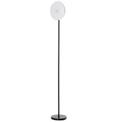 HOMCOM Stehlampe Mit LED Um 90 Grad Verstellbar Abnehmbarer Lichtmast Lampe Metall Acryl Schwarz Ø28 X 171,5 Cm -Homcom da8513ab1e97114dcee848e9c8601d20