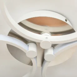 HOMCOM Deckenleuchte Wohnzimmerlampe Schlafzimmerlampe Deckenlampe Moderne Flurlampe Esszimmerlampe, Metall, Aluminium, Acryl, 56 X 47 X 8 Cm -Homcom dbb73dcf9ad8a2defb32a01dc37dc4c1