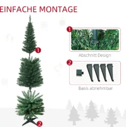 HOMCOM Weihnachtsbaum Tannenbaum Mit Kunststoffständer 390 Spitzen Grün Ø 55 X H180 Cm -Homcom dde21ac798f9649c144d00d680363607
