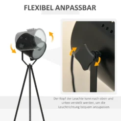 HOMCOM Stehlampe Vintage Design Standleuchte Retrodesign Tripod Stehleuchte Mit Ø15,5 Cm Lampenschirm 25W Für Schlafzimmer Esszimmer Sockel E27 Metall Schwarz Ø58 X 136 Cm 17 HOMCOM Stehlampe Vintage Design Standleuchte Retrodesign Tripod Stehleuchte Mit Ø15,5 Cm Lampenschirm 25W Für Schlafzimmer Esszimmer Sockel E27 Metall Schwarz Ø58 X 136 Cm -Homcom df45d03098f654e195f51d41cf1b98f9