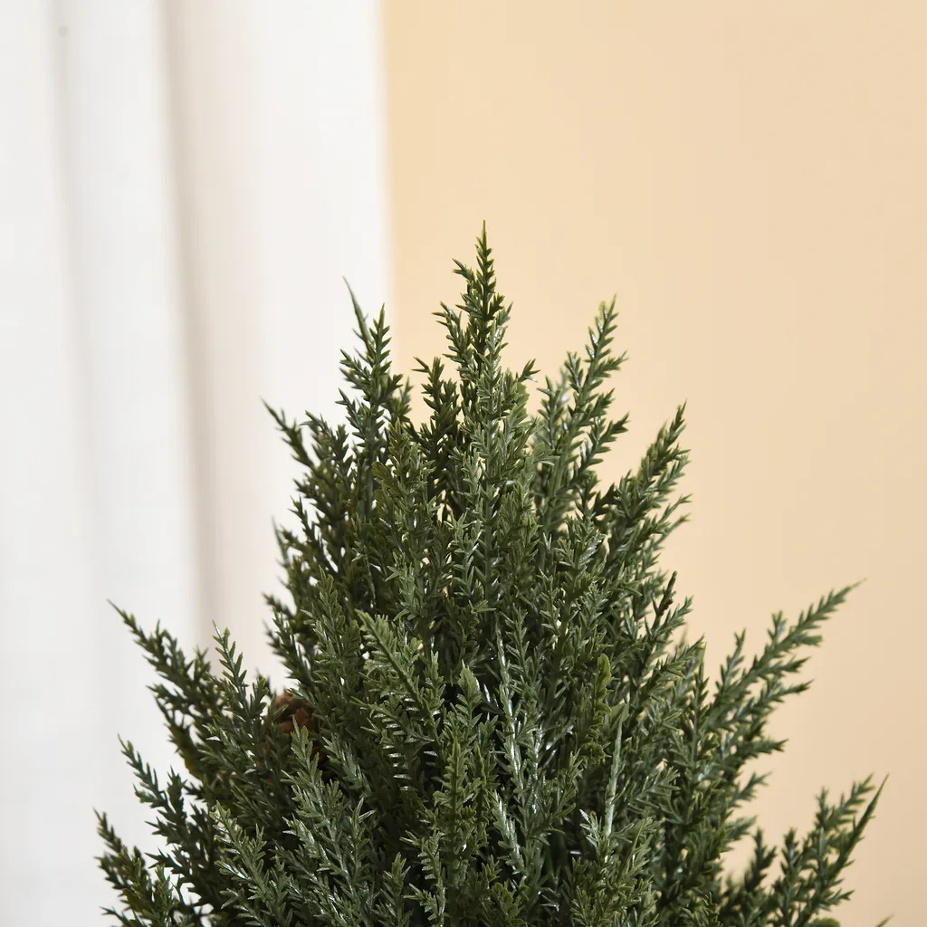 HOMCOM Weihnachtsbaum 50 Cm Christbaum Zypressen-Weihnachtsbaum Mit 7 Roten Beeren Und 6 Tannenzapfen Kunsttanne 170 Zweige Für Tisch Und Schreibtisch PVC PE Grün Ø27 X 47 Cm 10 HOMCOM Weihnachtsbaum 50 Cm Christbaum Zypressen-Weihnachtsbaum Mit 7 Roten Beeren Und 6 Tannenzapfen Kunsttanne 170 Zweige Für Tisch Und Schreibtisch PVC PE Grün Ø27 X 47 Cm – Bild 8