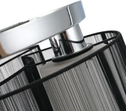 HOMCOM Deckenlampe Vintage Deckenleuchte 2 Flammig Deckenlicht Lampe 2 X E27-Fassung Schwarz Ø47,5 X 33H Cm (Ohne Glühbirnen) -Homcom e117be0a9a708261a2305efa67506720