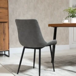 HOMCOM Essstuhl Moderner Wohnzimmerstuhl Mit Rückenlehne Esszimmerstühle Metallbeine Küchenstuhl Für Wohnzimmer Esszimmer Kunstleder Schaumstoff Metall Grau 51,5 X 59 X 82 Cm 12 HOMCOM Essstuhl Moderner Wohnzimmerstuhl Mit Rückenlehne Esszimmerstühle Metallbeine Küchenstuhl Für Wohnzimmer Esszimmer Kunstleder Schaumstoff Metall Grau 51,5 X 59 X 82 Cm -Homcom e3226a7d4f67a8e9a0dd273ec2bf798b