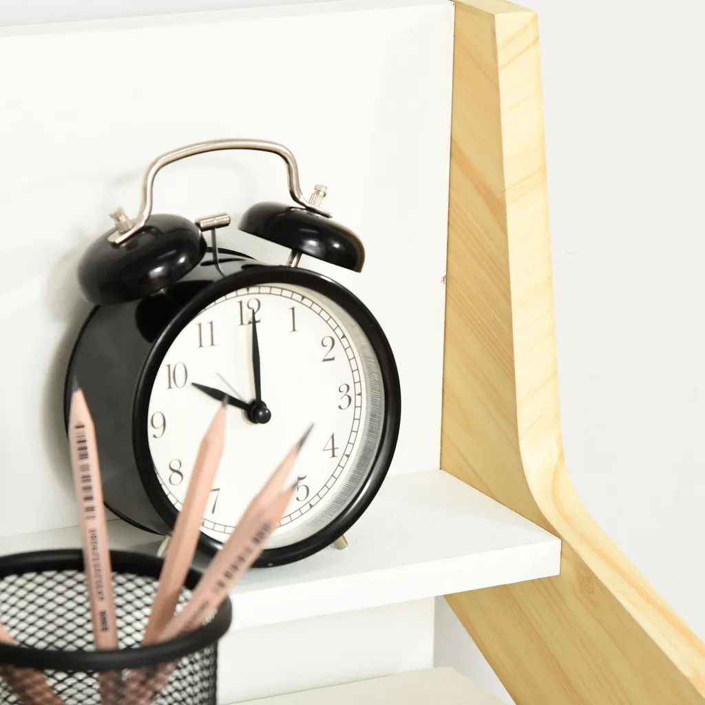 HOMCOM Schreibtisch Stehpult Und Sitzpult Mit Verstellbarem Regal Bürotisch Mit 2 Fächer Home-Office Helles Kiefer Beige Weiß 98 X 56,5 X 100,5 Cm 10 HOMCOM Schreibtisch Stehpult Und Sitzpult Mit Verstellbarem Regal Bürotisch Mit 2 Fächer Home-Office Helles Kiefer Beige Weiß 98 X 56,5 X 100,5 Cm – Bild 8