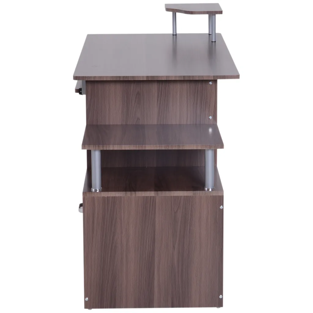 HOMCOM Computertisch Schreibtisch Bürotisch PC Tisch Arbeitstisch Kombitisch Braun 10 HOMCOM Computertisch Schreibtisch Bürotisch PC Tisch Arbeitstisch Kombitisch Braun – Bild 8