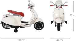 HOMCOM Elektrofahrzeug, Kinderfahrzeug, Kindermotorrad, Elektro-Motorrad Mit MP3-Musik Beleuchtung, 3-6 Jahre, PP, Weiß, 108 X 49 X 75 Cm 18 HOMCOM Elektrofahrzeug, Kinderfahrzeug, Kindermotorrad, Elektro-Motorrad Mit MP3-Musik Beleuchtung, 3-6 Jahre, PP, Weiß, 108 X 49 X 75 Cm -Homcom e862d3e0c36c5c13048da149a88e3714
