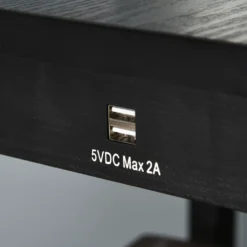 HOMCOM 2-in-1 Stehleuchte Stehlampe Beistelltisch Mit 3 Regalen Innenbeleuchtung E27 Bis 40W Für Wohn-/Schlafzimmer Schwarz+Weiß 44,5 X 44,5 X 144,5 Cm -Homcom ea270ee1ecb589560de77df1bdb77233