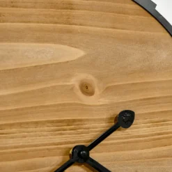 HOMCOM Wanduhr 60 Cm Mit Römischen Ziffern, Uhrwerk Im Vintage-Design, Geräuschlose Dekoration Für Wohnzimmer Küche Metall Tannenholz Schwarz+Natur 17 HOMCOM Wanduhr 60 Cm Mit Römischen Ziffern, Uhrwerk Im Vintage-Design, Geräuschlose Dekoration Für Wohnzimmer Küche Metall Tannenholz Schwarz+Natur -Homcom ee3f5630df93bf5f375624d0082d1eaa