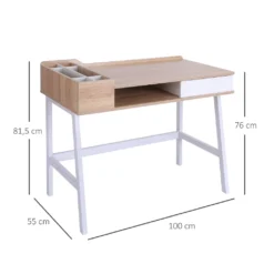 HOMCOM Schreibtisch Computertisch Bürotisch Arbeitstisch PC Tisch Vielseitig Verwendbar Mit Sechs Ablagefächern Schublade Breite Tischplatte Für Arbeitszimmer Büro Und Wohheim Natur 100 X 55 X 81,5 Cm 14 HOMCOM Schreibtisch Computertisch Bürotisch Arbeitstisch PC Tisch Vielseitig Verwendbar Mit Sechs Ablagefächern Schublade Breite Tischplatte Für Arbeitszimmer Büro Und Wohheim Natur 100 X 55 X 81,5 Cm -Homcom efde5e5c48742c7d0291d64cf56afd29
